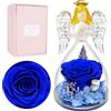 Miofula Rosa Stabilizzata Regalo Donna Compleanno, Rosa Eterna Angelo Festa Della Mamma Idee Regalo Mamma Nonna Fidanzata, Fiori Stabilizzati Regali Donna,Regali Festa Della Mamma Anniversario per Lei