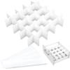 Hisdricus 20 divisori per cassetti regolabili, separatori per cassetti e organizer cassetti, ideali per intimo, calze, cosmetici, fai-da-te, per camera da letto e ufficio, bianchi