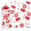 YIEUR 10201 pezzi decorazioni per albero di Natale con ciondolo per vasi, perle di Natale con foro per candele da nuoto, bastoncini di zucchero, caramelle con decorazione natalizia a forma di candela