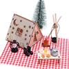 HNLMZ Porta Elfo Natale Kit,Porta per Elfo Natale Accessori,Porta Elfo Natalizio Legno,Porta Gnomo in Miniatura per la Decorazione Domestica Natalizia