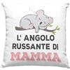 Vulfire Mamma Cuscino Regalo donna compleanno originale Idee Regali per lei per Natale festa della mamma, L'angolo russante - con Imbottitura (40_x_40_cm, Bianco)