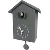 WALPLUS Orologio Da Parete Orologio a cucù Vintage Moderno Home Decor Decorazione Della Strofa Classico Cucina Soggiorno Casa Cucù Grigio Minimalista 20x25cm