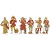 Moranduzzo Set 6 Pastori per Presepe da 8 cm - COMPACT 8 - Scala 1:22 - Statuine Indistruttibili, Pittura a Mano, Made in Italy, Scultore M. Landi