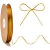KINGLAKE Filo dorato, 1,5 mm, filo dorato, 100 m, con glitter, per regali, Natale, uncinetto, colore oro, sottile, per il fai da te, Natale, matrimoni