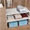 Homieco Scaffale Telescopico Estensibile per Armadio Regolabili Divisori per Scaffali Acciaio Inossidabile Armadi Separatori Organizer per Camera da Letto Bagno Cucina
