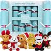 KreativeKraft Crackers di Natale Pacco da 6, Orsetto Peluche Piccolo, Decorazioni Albero di Natale, Cappelli da Festa e Scherzi, Decorazioni Natalizie (Verde)