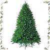 GYMAX 180 cm Albero di Natale, 1250 Rami in PVC, Folto e Realistico, Base Pieghevole in Metallo, Montaggio Facile (Stile 3)