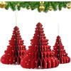 EKKONG Set di decorazioni per tavolo di Natale, palline, carta e decorazioni da appendere per Natale