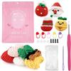 LetCartMaker Kit natalizio all'uncinetto per principianti, campana/pupazzo di neve/sacchetto regalo/set di calze con video tutorial passo-passo, forniture all inclusive all'uncinetto in kit