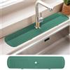 Guittly - Rubinetto per lavello, paraspruzzi in silicone, per cucina e bagno, per mantenere il piano del lavello asciutto (61 x 14,5cm, verde)