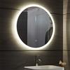Aquamarin® Specchio LED Rotondo - A++, Controluce Bianca Fredda/Calda/Neutra, Touch, Antiappanamento, Diametro a Scelta - Retroilluminato Tondo, da Bagno, Parete, con Illuminazione (Ø80cm)