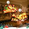 Bseical 2 Pezzi Natale Decorazione Della Finestra Luce,Luci a Sospensione a Led Babbo 3D Sospese Natale Con Ventosa,Luci Decorative Interno,Decorazioni Natalizie Per Finestre Con Babbo Natale Appeso (E)