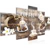 Runa Art Cucina Di Caffè Murali Tela Non Tessuta 5 Pezzi Motivo Della Cucina Brown Beige Camera Da Letto Corridoio 027153b