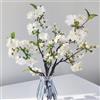 ROLLWAY 3PCS Fiori di Pesco Finti per Decorazioni, Rami di Ciliegio Decorativi Artificiali da Interno Esterno per Casa, Tavolo, Balcone