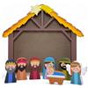 MIJOMA - Bellissime statuette di presepe per scena natalizia - Statuette in legno dipinte a mano - Perfetta decorazione natalizia in vari set e stili tra cui scegliere (8 pezzi - 5 cm di altezza)