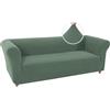 BXFUL Copridivano Spessa Copridivano Elasticizzato Copripoltrona Divano Protector Mobili Coperture Tessuto Jaquard Lavabile (3 posti,Erba verde)