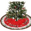 Kendwing Gonna per Albero di Natale 90cm, Tappeto e Copertura Base, Decori per la Casa, Pratico Tappetino Rosso Sotto Albero