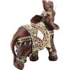 HERCHR Creativa Statua Animale Decor, Fortunato Ricchezza Statua di Elefante con la Proboscide Alzata, Decorazione di Elefante in Resina 5,3 * 2,4 * 5,5 pollici