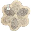 HOME PRO Tappeto bagno FLOWERS diametro cm.75 panna