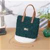 WADORN Kit per Realizzare Borse All'Uncinetto Fai-Da-Te, Set di Materiali per La Realizzazione di Borse In Tessuto Fatto A Mano Borsa A Tracolla Da Donna per Realizzare Accessori, Nero