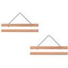ZORR Set di 2 guide magnetiche per poster, cornici in teak da 60 cm, per poster da parete, foto, cornice in legno