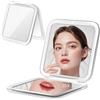 GmwyCzV Specchio Ingranditore 30X, Specchietto da Borsetta 8.5x8.5 cm, Specchio Trucco Pieghevole, Specchios Trucco con Ingrandimento, per Viaggi, Bagno, Regalo per Donna (Bianco)
