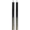 comforder Set di candele coniche: 2 candele coniche a lunga durata e antigoccia per la tavola, nere con dettagli dorati, 25 cm, 10 ore