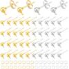 UNICRAFTALE 120pcs 2 Colori Orecchini A Bottone con Perno A Sfera in Ferro Inossidabile Orecchino Perno con Sfera in Ferro con Perno E Dadi per Le Orecchie Orecchini Color Oro E Acciaio Inossidabile