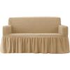 PERS Copridivano Ad Alta Elasticità Con Gonna, Copridivano Super Morbido Da 1/2/3/4 Posti Fodera Divano All-inclusive Copridivano Estensibile Lavabile Copridivano Per Mobi(Size:1 Seater(85-135cm),Color:N)