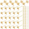 UNICRAFTALE 30pcs Perno Con Sfera In Oro, Risultati Di Orecchini A Bottone In Acciaio Inossidabile Ipoallergenico, Eae Dado e Perno Adatti per Indossare O Fai-Da-Te