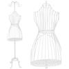 PrimoLiving manichino da sarto in metallo MILA in bianco - con scomparto e spazio per riporre busto manichino decorativo look vintage - manichino donna manichino busto decorativo appendiabiti P-05972