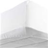 Corredocasa Lenzuolo 100% Cotone sotto con Angoli Elasticizzato Disponibile in Diverse Colorazioni e Misure Materasso di Altezza 25 cm (Bianco, Una Piazza e Mezza 130x200)