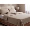 Viterbo Biancheria Completo Letto Coordinato Set Lenzuola In Morbido E Caldo Pile In Tinta Unita Singolo 1 Piazza E Mezzo Matrimoniale (Tortora, Singolo, 1 Piazza)