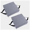 uyeoco Set di 4/2/1 Cuscino per sedia cucina in memory foam rimovibile spesso 3/5/8cm 25/28/30/35/40/45/50cm, cuscino antiscivolo, per sedie da pranzo,ufficio,Esterno,Giardino,Soggiorno(Color 9,2PCS_35X35X8C