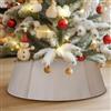 Lanpn Metallo Collana Albero di Natale 70cm, Gonne Albero di Natale Christmas Tree Collar Per Media M Alberi Artificiali Interno Esterno - Decorazioni Natalizie (Bianco, Sparato)