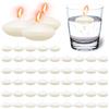 WANDGU - 50 Candele Galleggianti per San Valentino, Natale, Matrimonio, Cena - Bianco Caldo