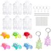 YRIHJIXQ 6pezzi Stampi per Resina Epossidica Stampo per Candele Stampo in Silicone Mini Tartaruga Portachiavi Pendente