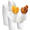 Urganvem Sacchetti per waffle a bolle, confezione da 60 bicchieri di carta kraft, bicchieri per patatine fritte da 12 once, bicchieri di carta con bocca inclinata, sacchetti per patatine fritte e snack per tut