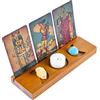 Curawood Supporto per carte di tarocchi, Visualizza le tue carte di affermazione giornaliere, Supporto per carte di tarocchi in legno, Forniture per altare pagano e wiccan, Decorazione dei tarocchi