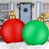 WEITAPYT 2 Pezzi Palla di Natale Gonfiabile, 60 CM Palla di Natale Gigante Esterno, Palle Giganti di Natales Gonfiabili, Adatto per Uso Interno Ed Esterno, Cortili, Prati, Giardini E Terrazze/C