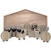 MIJOMA Bellissime figure per presepe, figure in pietra artificiale dipinte a mano, perfetta decorazione natalizia in vari set e stili tra cui scegliere (12 pezzi, 7,5 cm di altezza)
