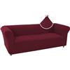 BXFUL Copridivano Spessa Copridivano Elasticizzato Copripoltrona Divano Protector Mobili Coperture Tessuto Jaquard Lavabile (3 posti,Bordeaux)