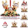 Amlion Ornamenti di Natale personalizzati di cervo 2023 Famiglia di 2, 3, 4, 5, 6, 7, 8 con nome ornamento di Natale di renna con testo, regali personalizzati di decorazione di Natal