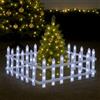 NLIGHTING® Recinto Luminoso in PVC Cancelletto Staccionata Luminosa LED di Protezione per Cani Gatti Bambini Albero di Natale Presepe Giardino BIANCO 3METRI COLLEGABILE