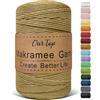 OurTop Corda Macramè, 3mm x 300m Filo Macrame Corda Macramè Filo Morbido Filato Macrame per Appendere La Parete, Fai Da Te, Artigianato, Lavori a Maglia, Lavori Decorativi(Marrone Chiaro)