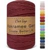 OurTop Corda Macramè, 3mm x 300m Filo Macrame Corda Macramè Filo Morbido Filato Macrame per Appendere La Parete, Fai Da Te, Artigianato, Lavori a Maglia, Lavori Decorativi(Borgogna)