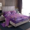 Loussiesd Set di biancheria da letto in marmo viola lavanda oro colorato lenzuolo con angoli per ragazzi ragazze bambini texture astratta set di lenzuola arte pittura a inchiostro copriletto misura matrimoniale