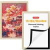 MXJSUA 2 Pezzi Cornice Per Pittura Con Diamanti 30x40cm, Cornici Magnetiche Autoadesive, Cornice per Diamond Painting 30x40 cm, Venatura del legno originale