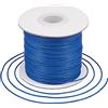 Bestewelry, Cordoncino in poliestere cerato, filo per perline intrecciato con rocchetto, per la creazione di gioielli e macramè, 77,7 metri, 1 mm, colore blu reale