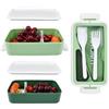 KYYGKY Contenitore per il Pranzo con Scomparti 1600ml Contenitori Ermetici per Alimenti con Coperchio Separato e Divisorio Rimovibile Schiscetta Pranzo Portapranzo Ufficio per Lavoro Scuola e Viaggio